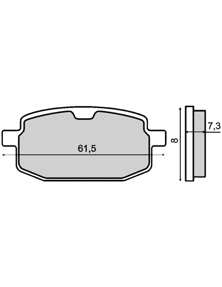 Plaquettes de frein RMS PGO / V-Clic / JOG