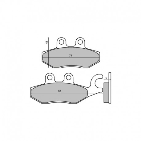 Plaquettes de frein RMS Piaggio X8 - X9 - MP3