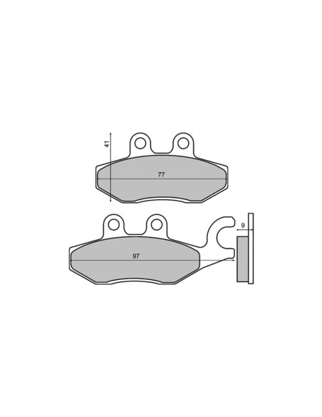 Plaquettes de frein RMS Piaggio X8 - X9 - MP3