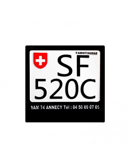 Plaque d'immatriculation avec support