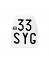 Plaque d'immatriculation sheet scooter