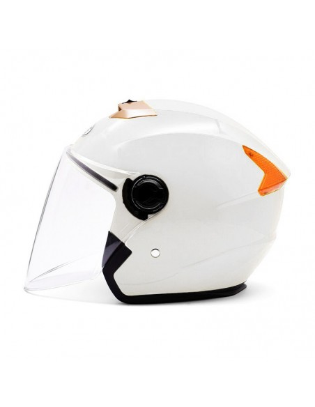 Casque Moto Jet avec aération Blanc