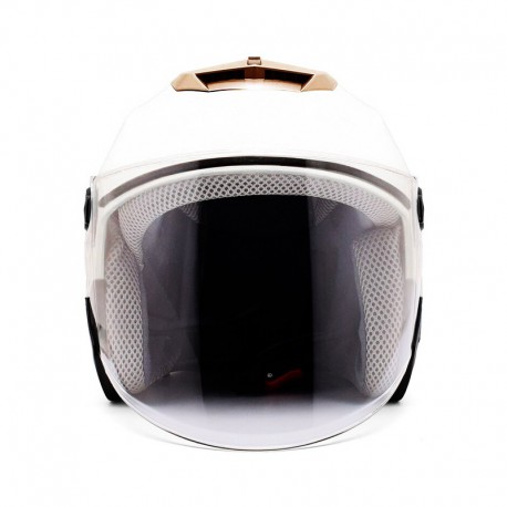 Casque Moto Jet avec aération Blanc