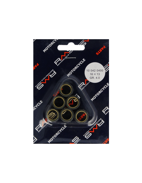 Jeu de 6 galets RMS Ø16x13 4gr