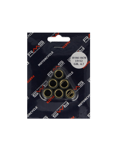 Jeu de 6 galets RMS Ø15x12 4.7gr