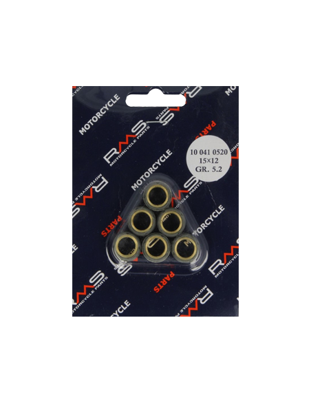 Jeu de 6 galets RMS Ø15x12 5.2gr