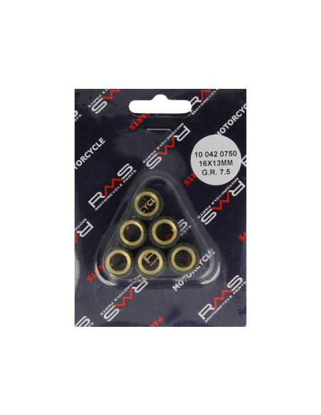 Jeu de 6 galets RMS Ø16x13 7.5gr