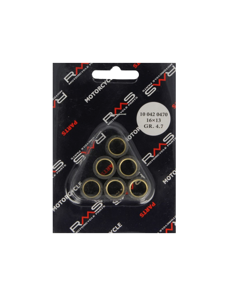 Jeu de 6 galets RMS Ø16x13 4.7gr