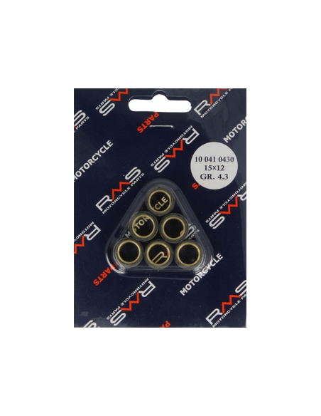 Jeu de 6 galets RMS Ø15x12 4.3gr