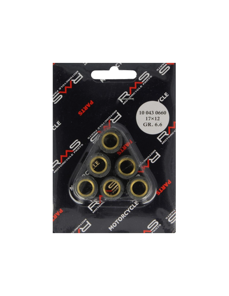 Jeu de 6 galets RMS Ø17x12 6.6gr