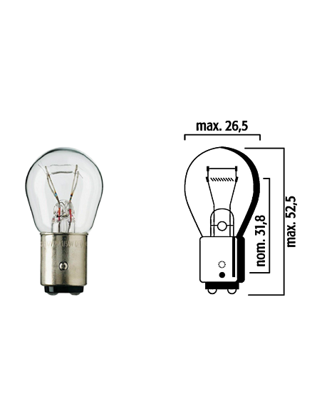 Ampoule BAY15D 12V 21/5W Flosser