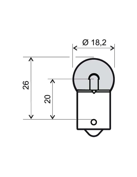 Ampoule BA15S 12V 5W Klaxcar